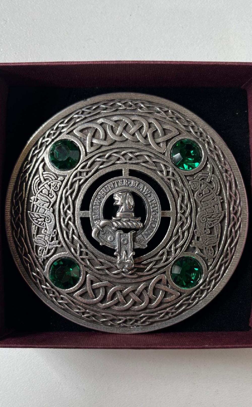 Clan Clan Crest Plaid Brooch