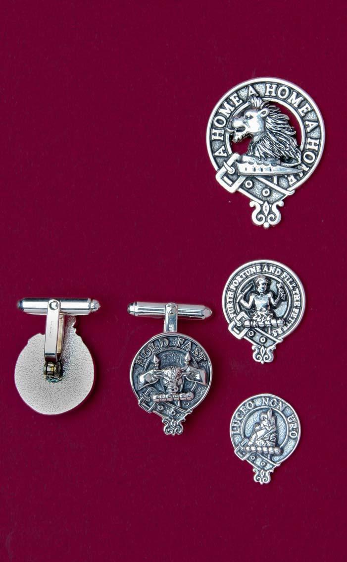 clan Clan Crest Silver Cufflinks