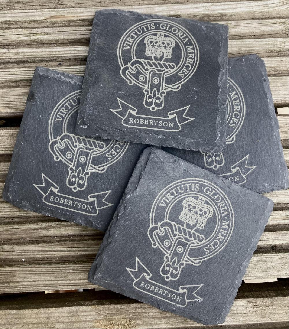 Clan Clan Crest Slate Drinks Coasters Set