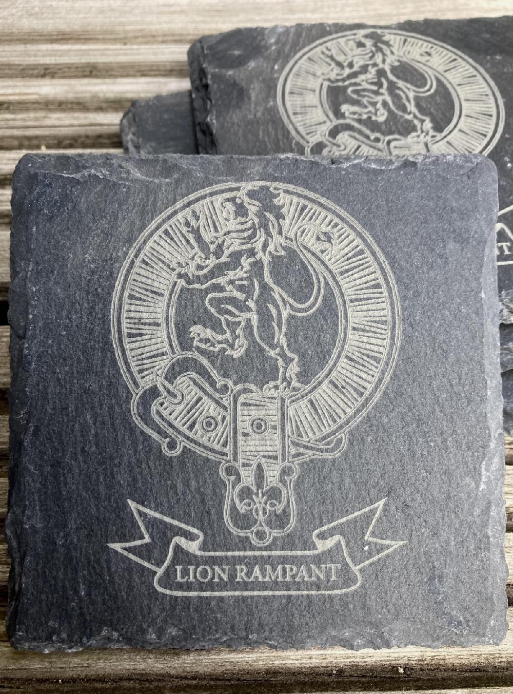 Clan Clan Crest Slate Drinks Coasters Set