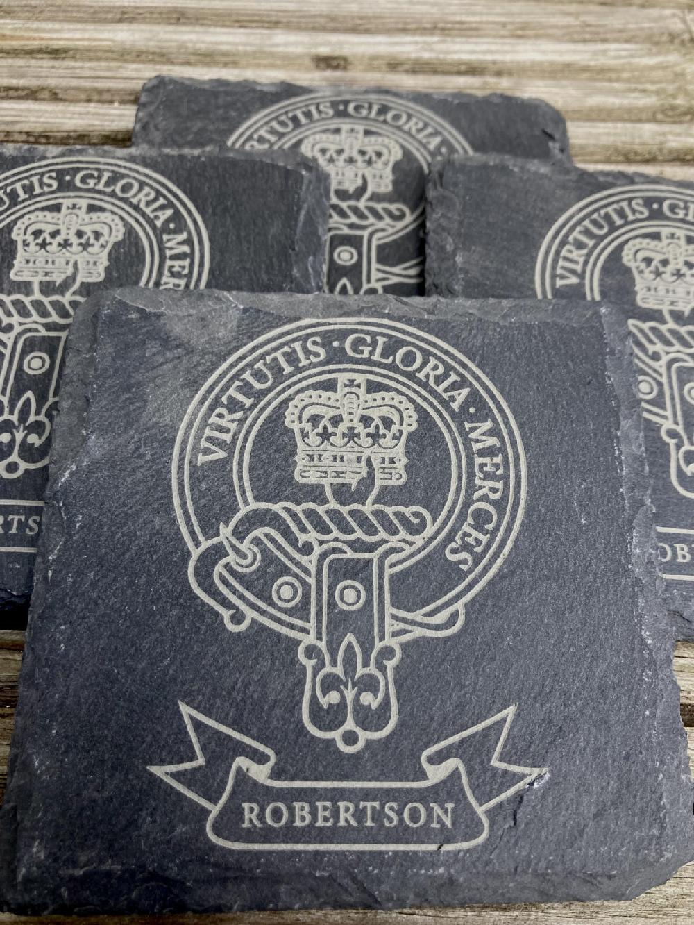 clan Clan Crest Slate Drinks Coasters Set