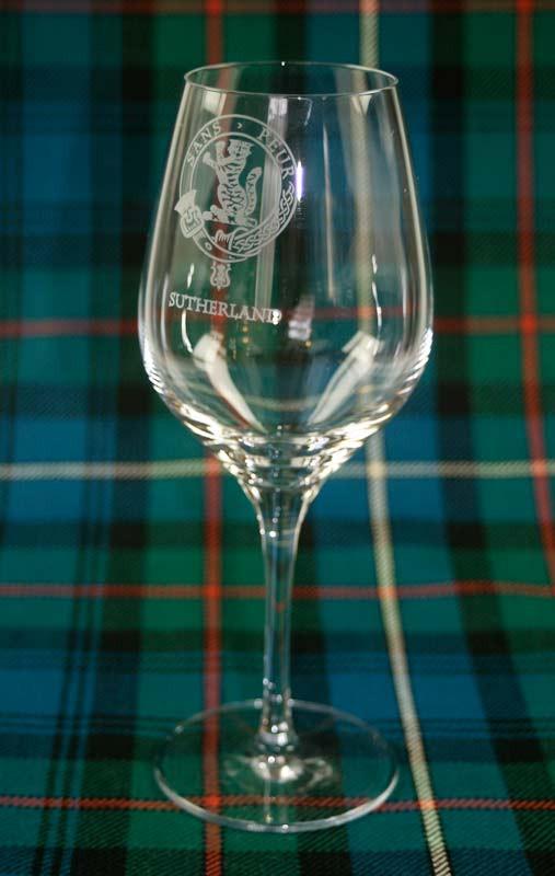 clan Clan Crest Wine Glasses ‑ Set of 4