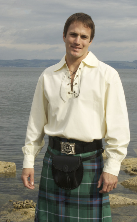 clan Cream Calico Jacobite Shirt