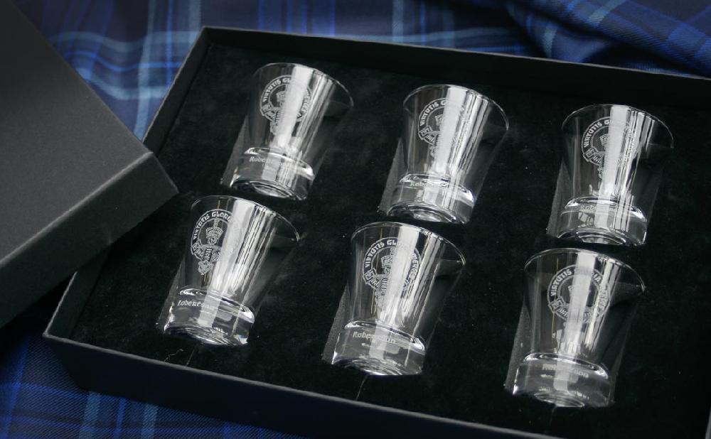 Clan Clan Crest Dram Glass Gift Set With Presentation Box