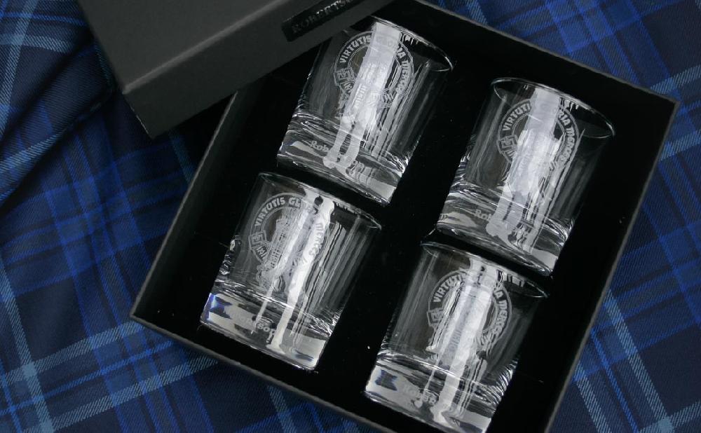 Clan Clan Crest Whisky Glass Gift Set With Presentation Box