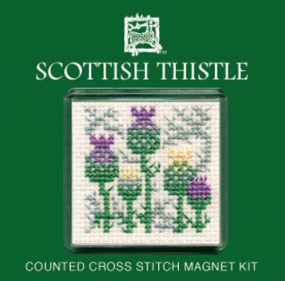 Clan Cross Stitch Scottish Thistle Magnet