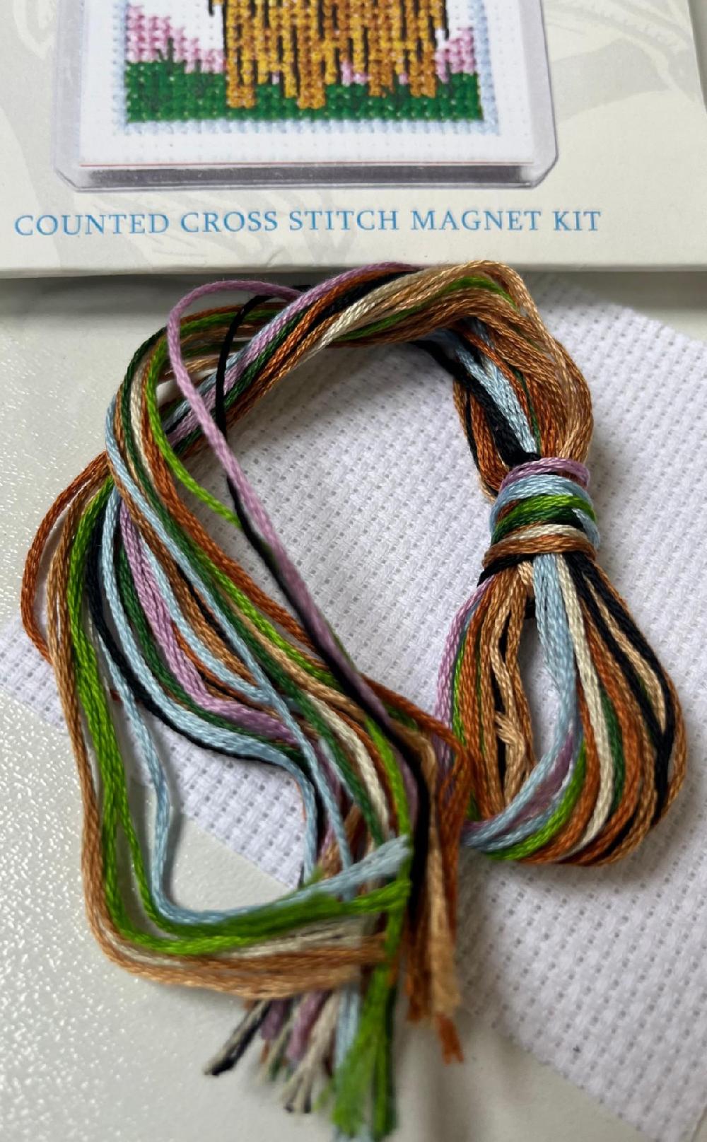 Clan Cross Stitch Wee Hieland Coo Magnet