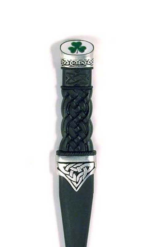 clan Dress Sgian Dubh With Shamrock Top