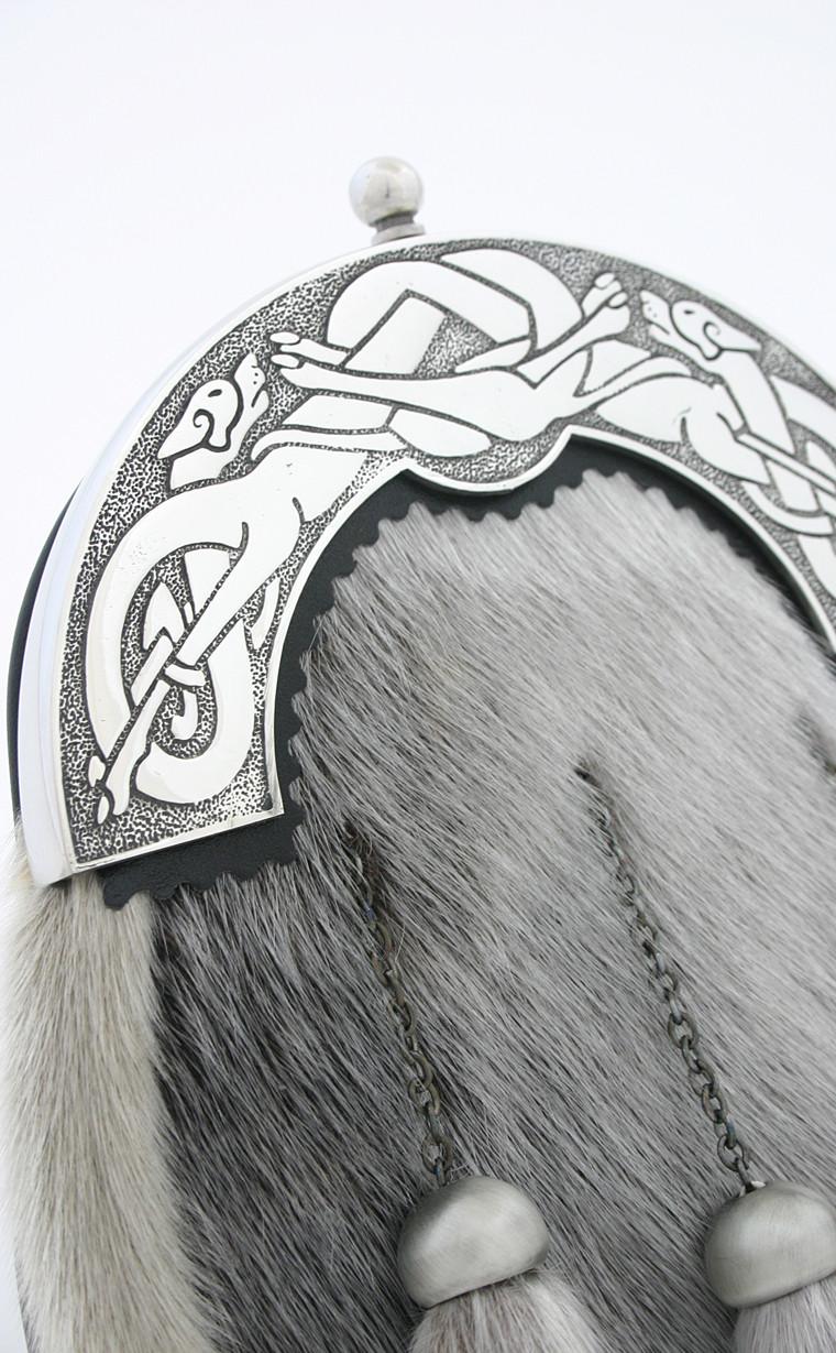 Clan Dress Sporran With Celtic Dog Cantle