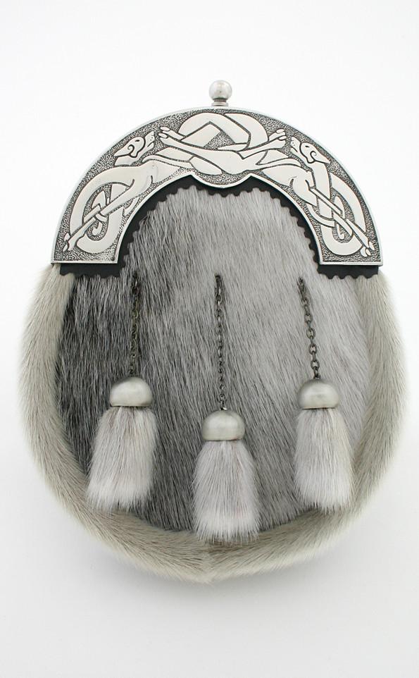 clan Dress Sporran with Celtic Dog Cantle