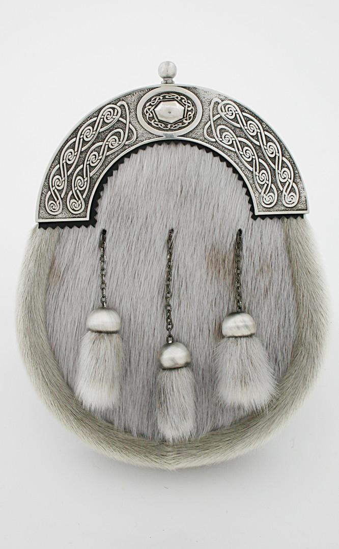 clan Dress Sporran with Celtic Oval Cantle