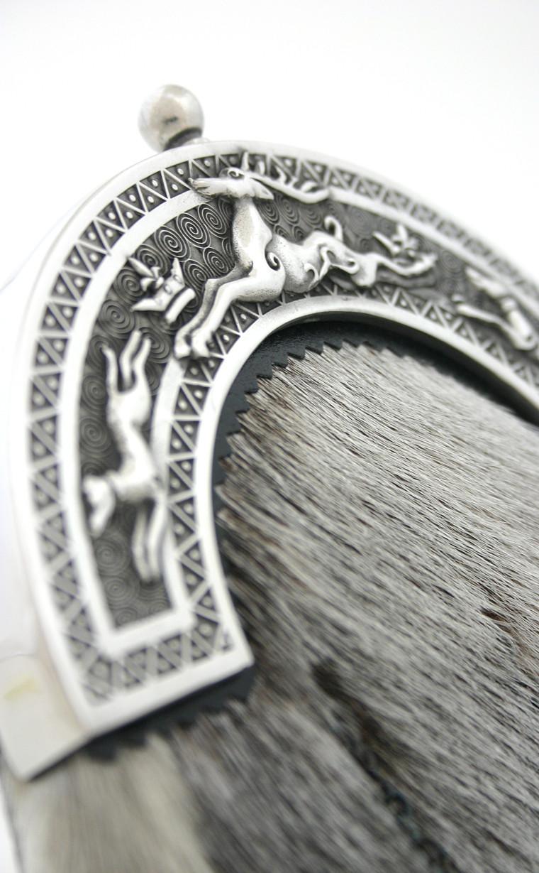 clan Dress Sporran with Stag and Hounds Cantle