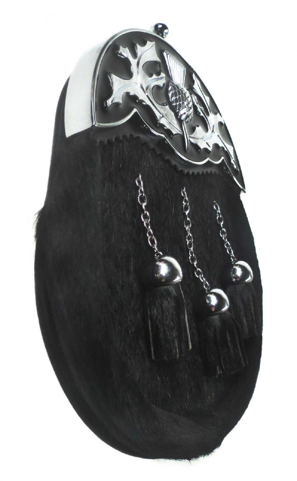 Clan Dress Sporran With Thistle Design Cantle