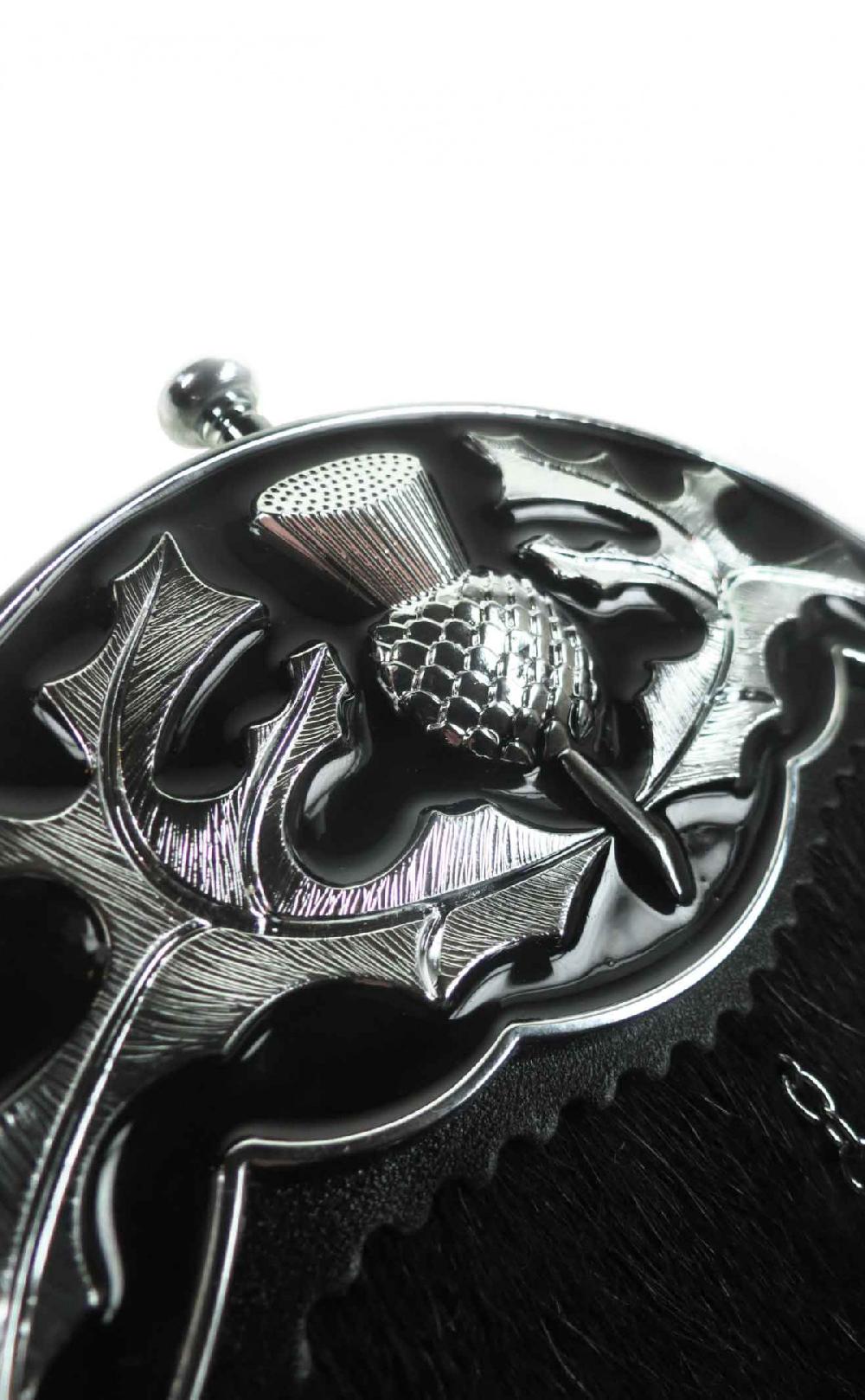 Clan Dress Sporran With Thistle Design Cantle