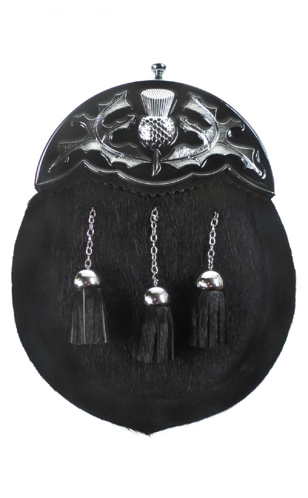 clan Dress Sporran with Thistle Design Cantle