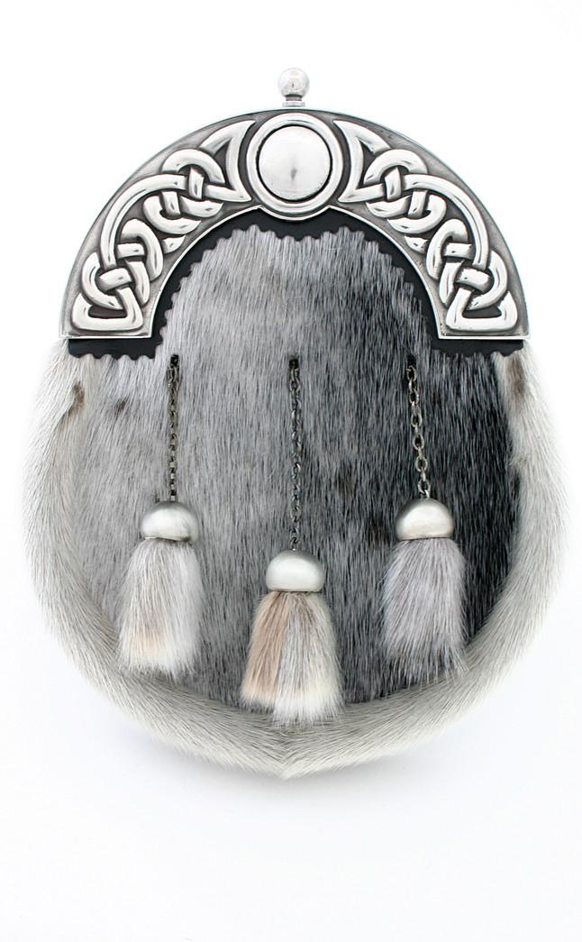 clan Dress Sporran with Viking Knotwork Cantle