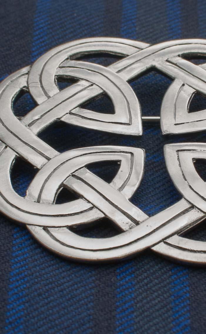 Clan Eternal Interlace Plaid Brooch