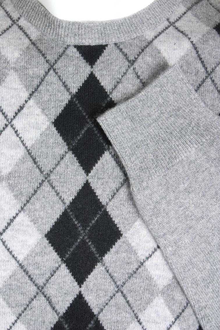 Clan Gents Cashmere Argyle Crew Neck Sweater