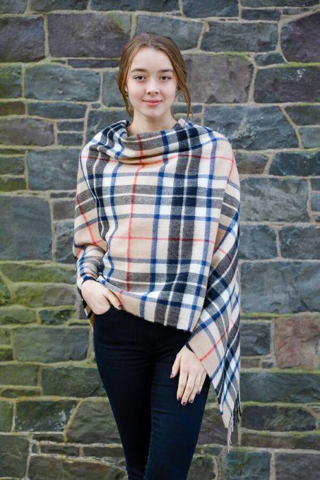 clan Georgia Lambswool Poncho