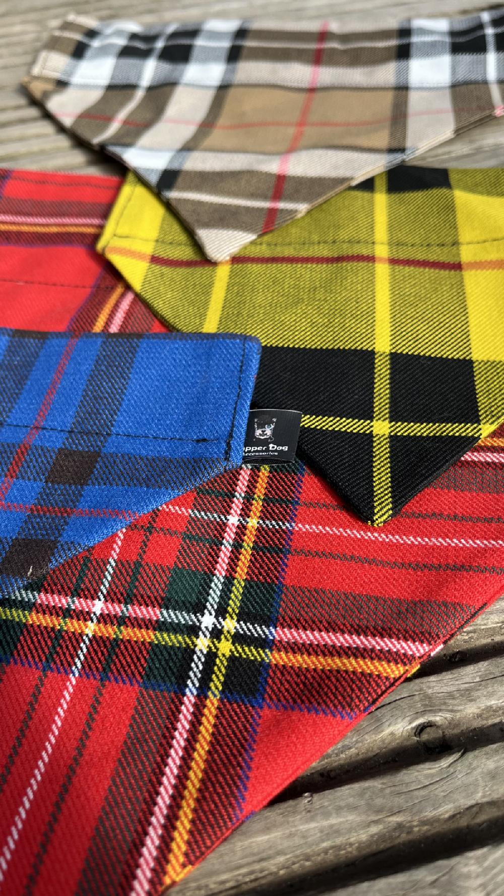Clan Handmade Tartan Dog Bandana