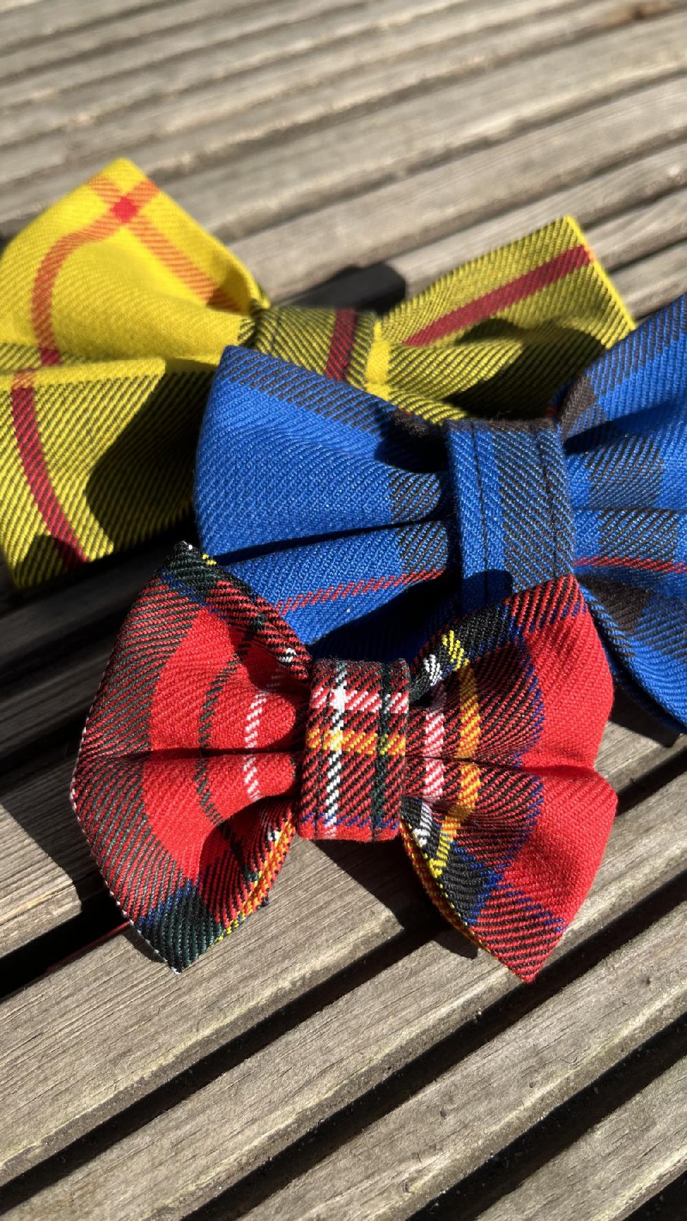 Clan Handmade Tartan Dog Bow Tie