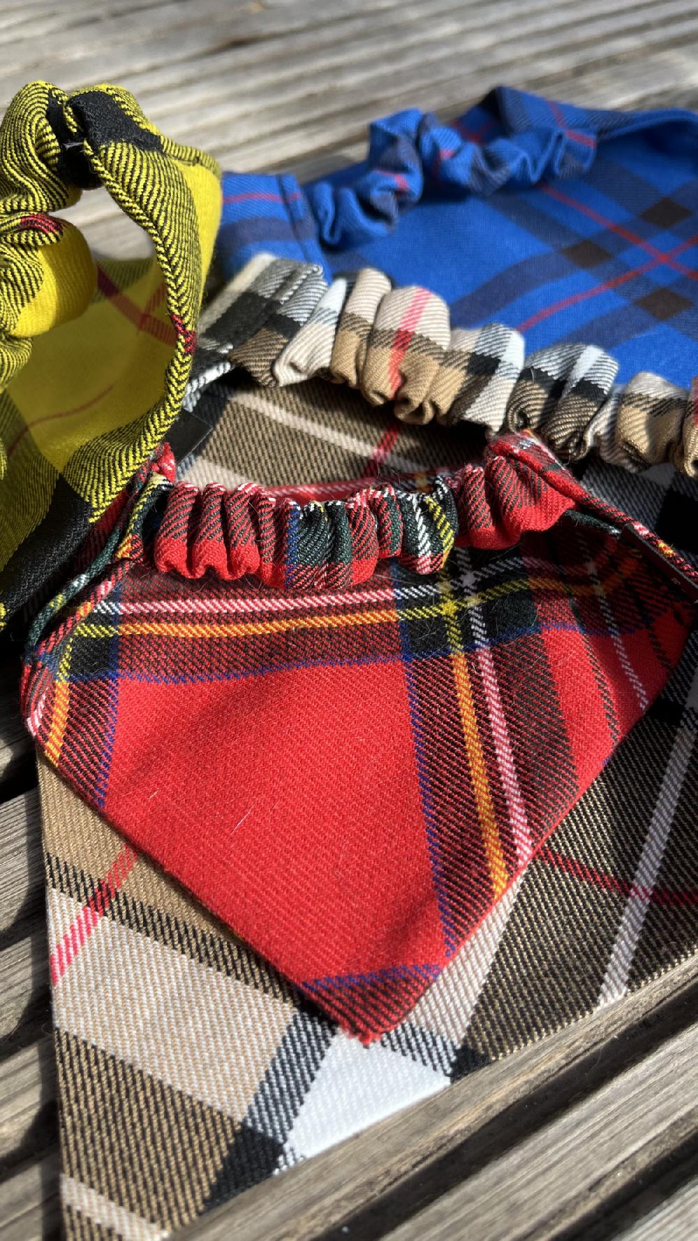 Clan Handmade Tartan Dog Scrunchy Bandana