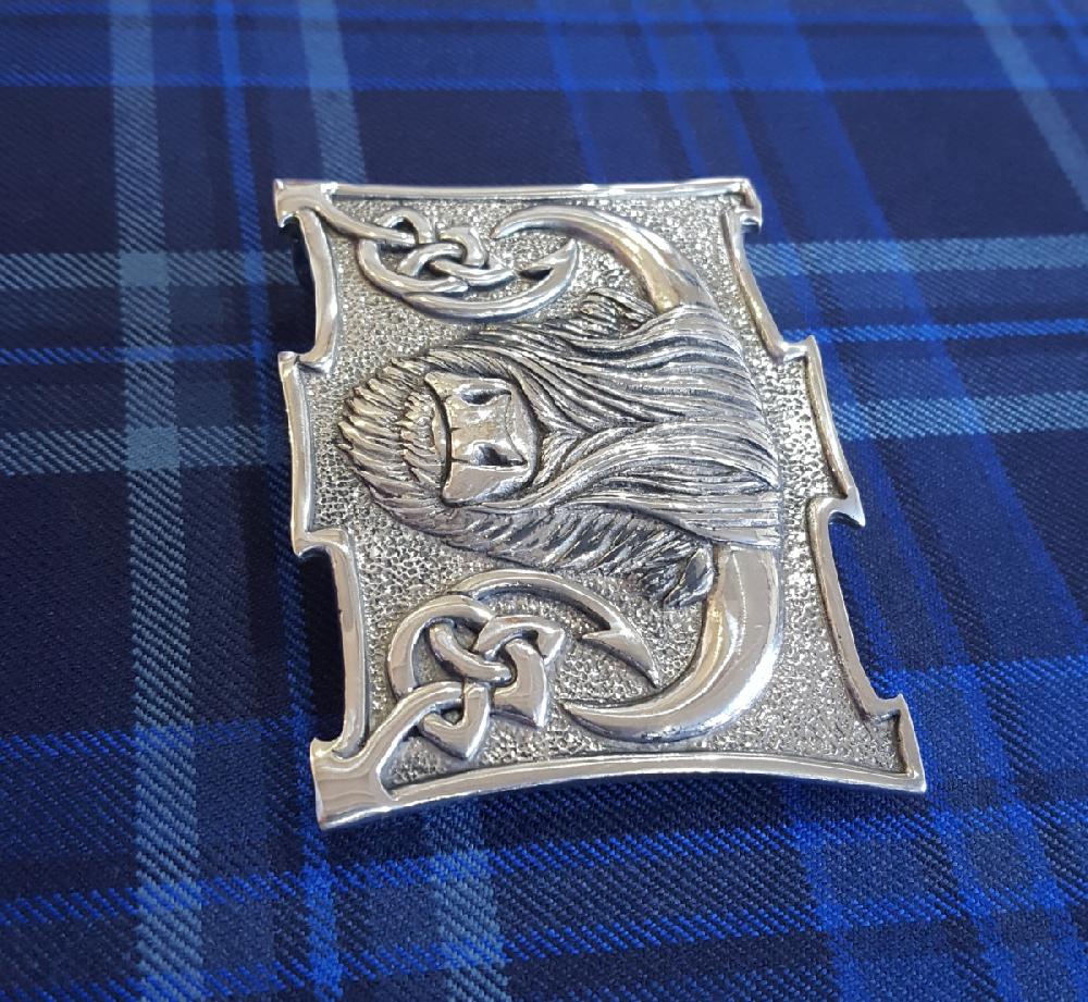 Clan Highland Cow Kilt Belt Buckle