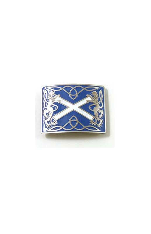 Clan Highland Saltire Buckle With Antique Finish