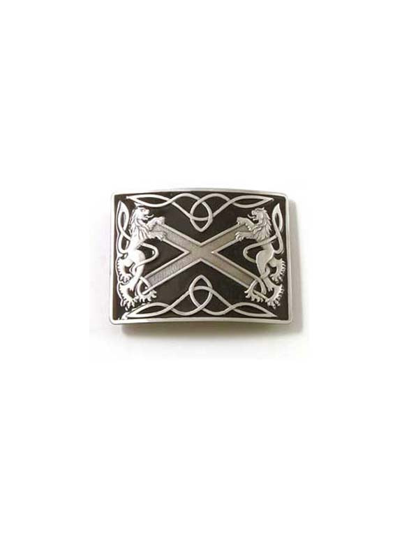 clan Highland Saltire Buckle With Antique Finish