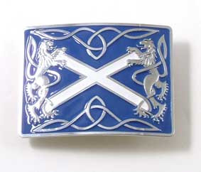 Clan Highland Saltire Buckle With Chrome Finish