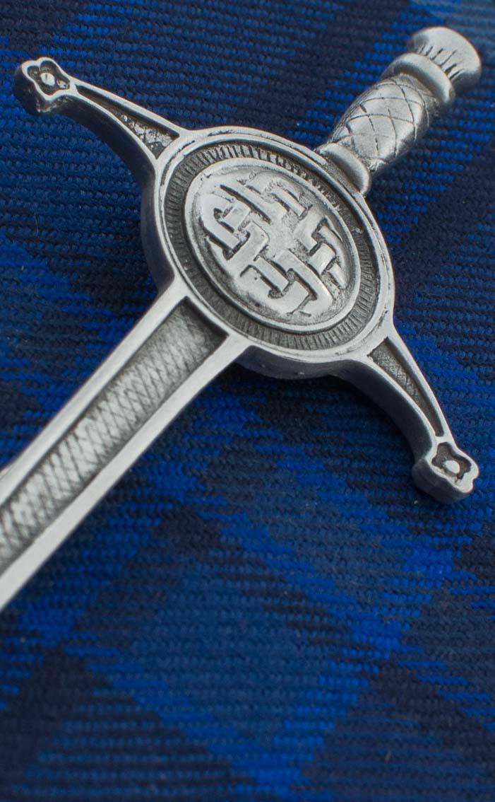 clan Interlace Sword Kilt Pin