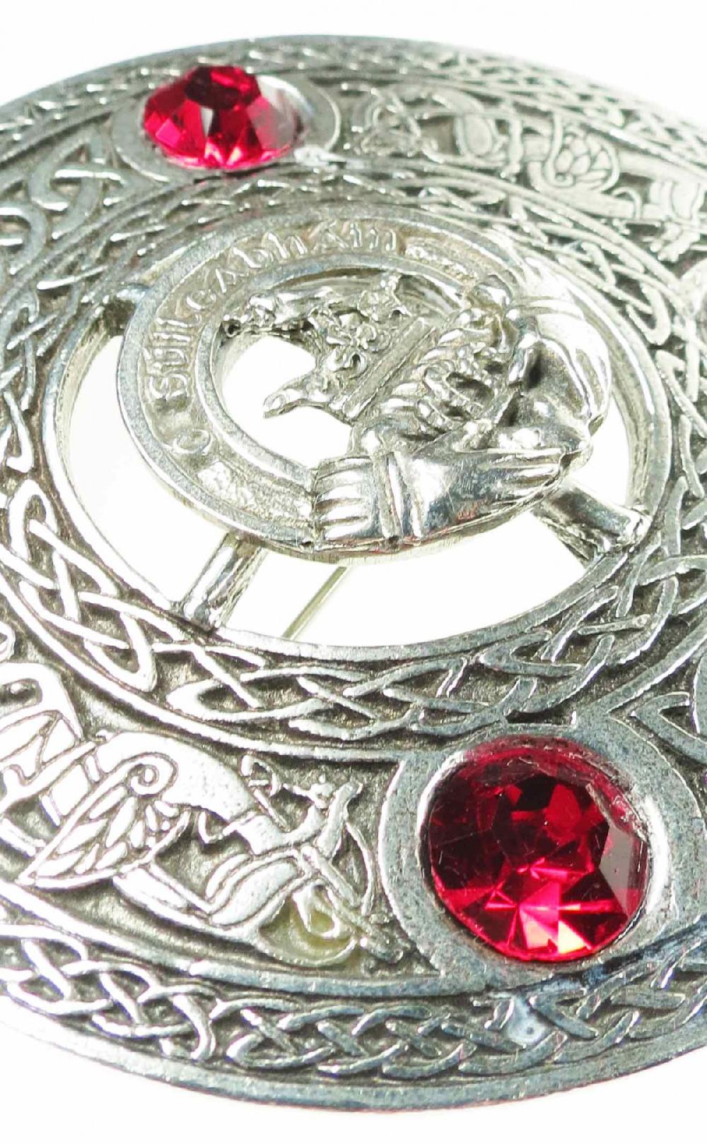 Clan Irish Clan Crest Plaid Brooch