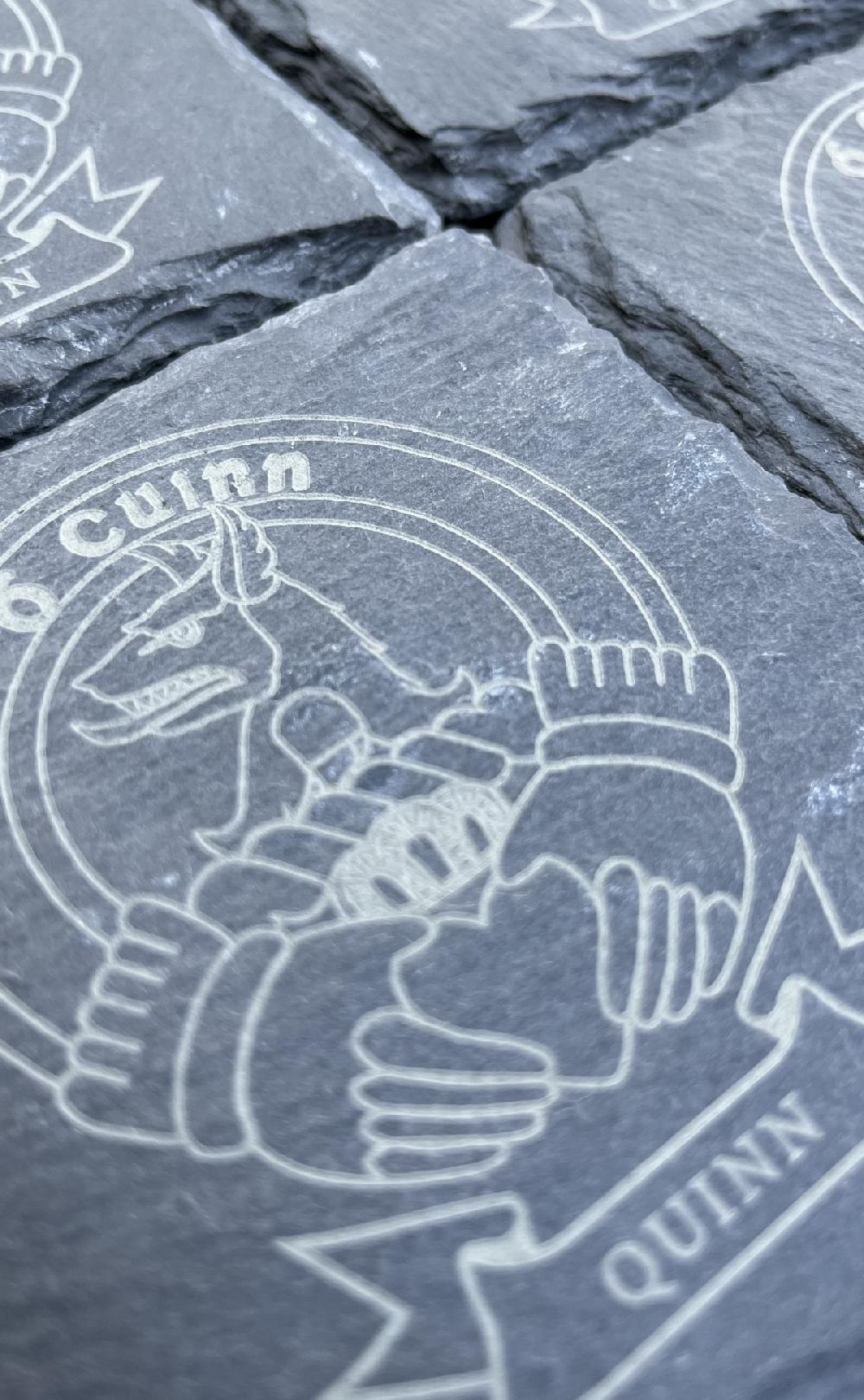 Clan Irish Clan Crest Slate Drinks Coasters Set