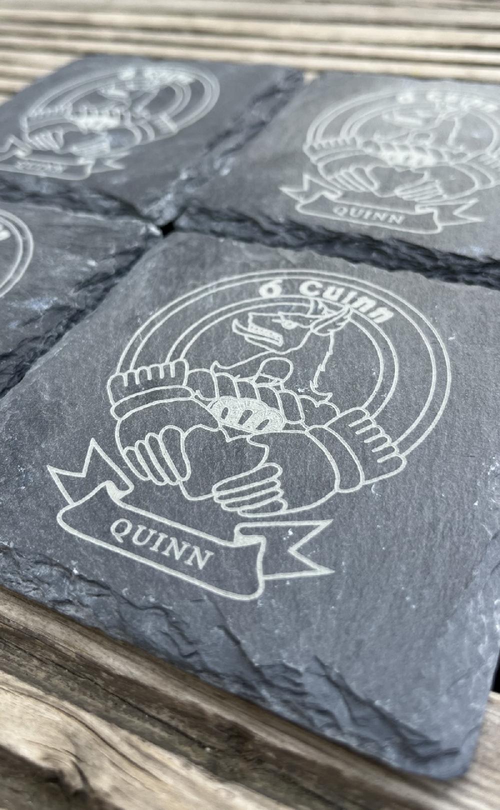 Clan Irish Clan Crest Slate Drinks Coasters Set