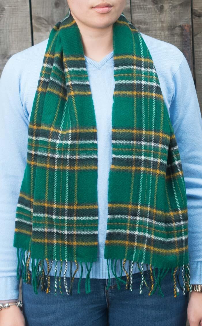 Clan Irish Tartan Luxury Lambswool Scarf