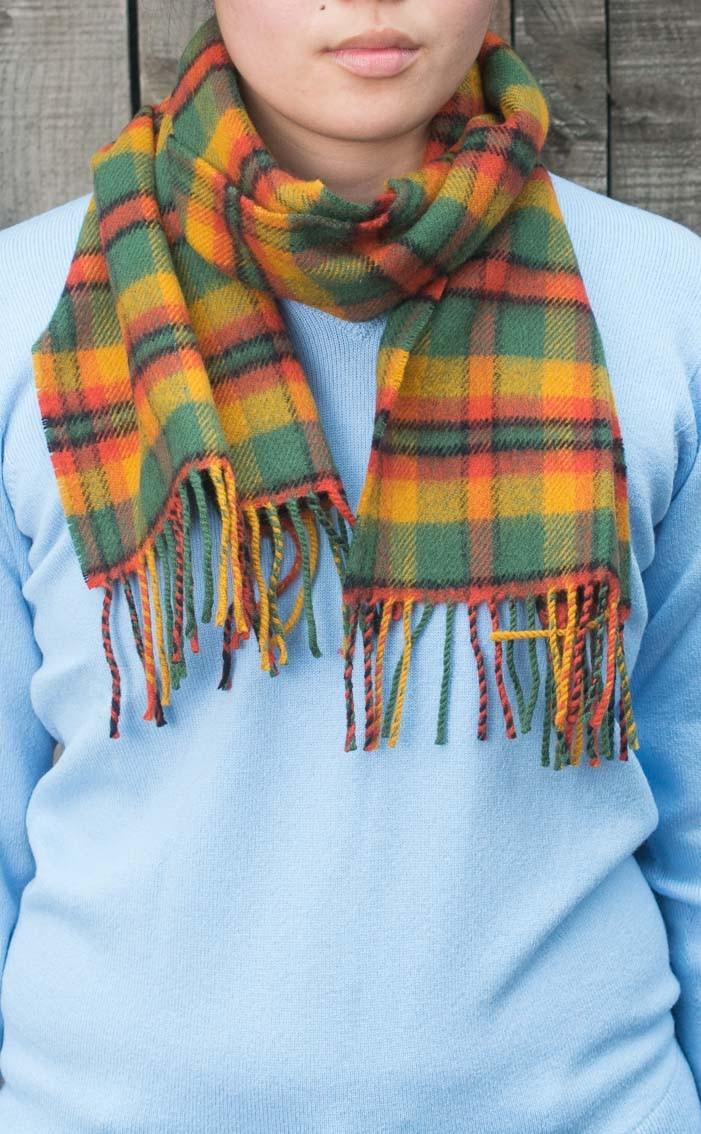 Clan Irish Tartan Luxury Lambswool Scarf