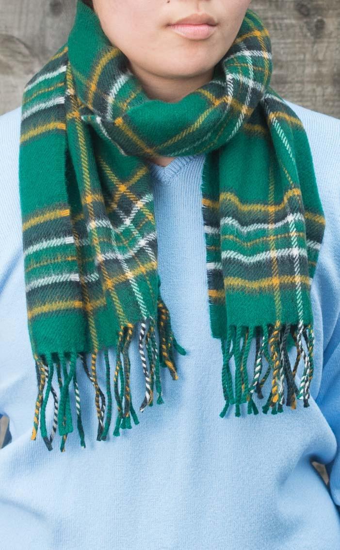 clan Irish Tartan Luxury Lambswool Scarf
