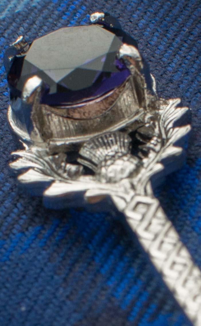 Clan Jewelled Thistle Kilt Pin