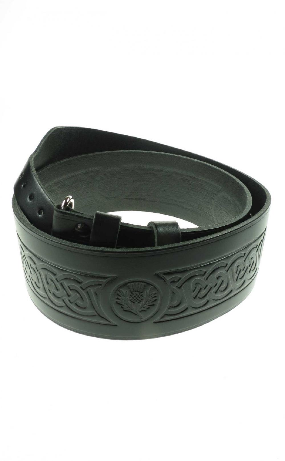 Clan Kilt Belt Celtic Thistle Design