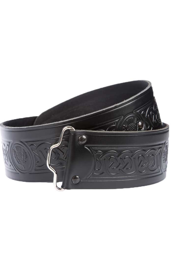 clan Kilt Belt Celtic Thistle design