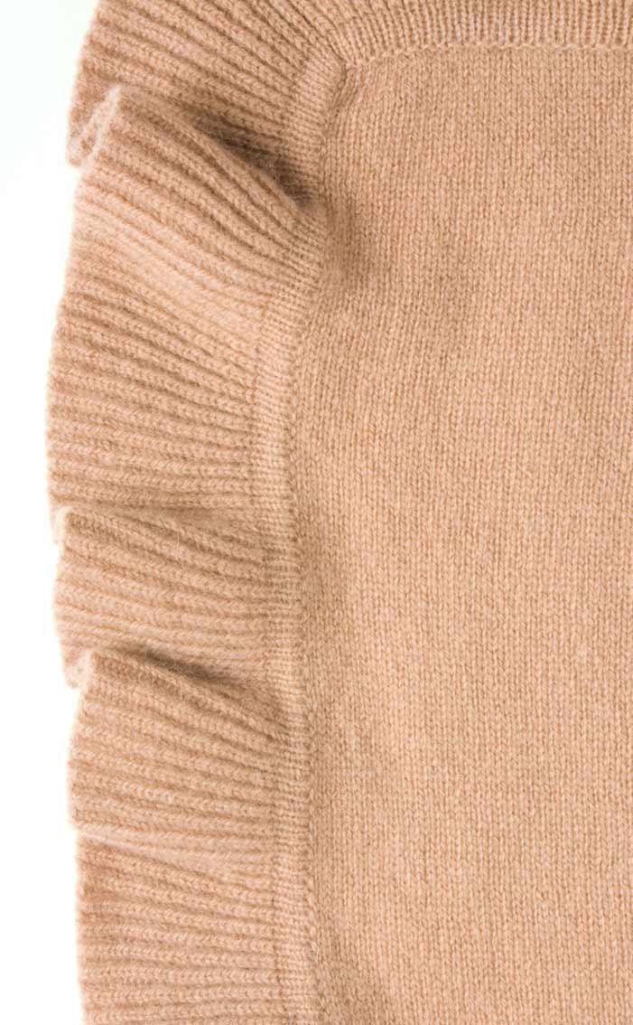Clan Knitted Cashmere Cape Frilled Edge
