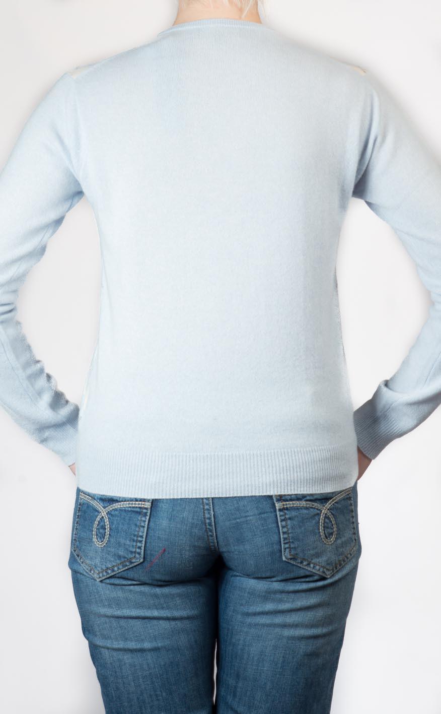 Clan Ladies Cashmere Argyle Crew Neck Sweater