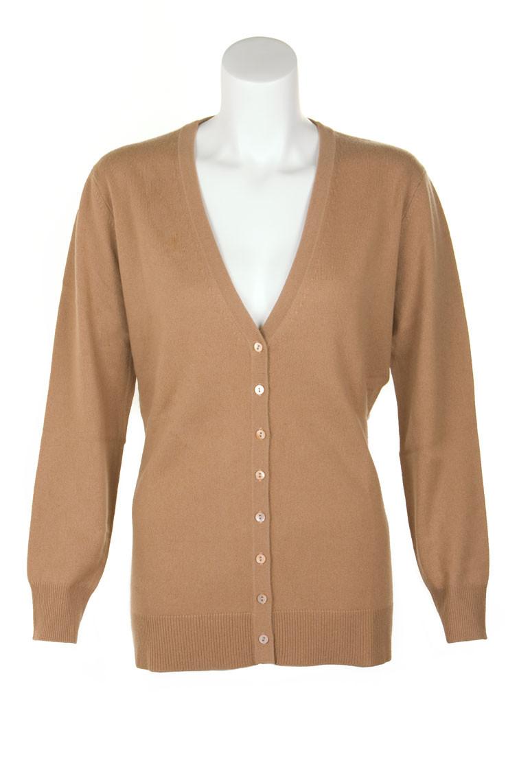 Clan Ladies Cashmere V‑Neck Cardigan