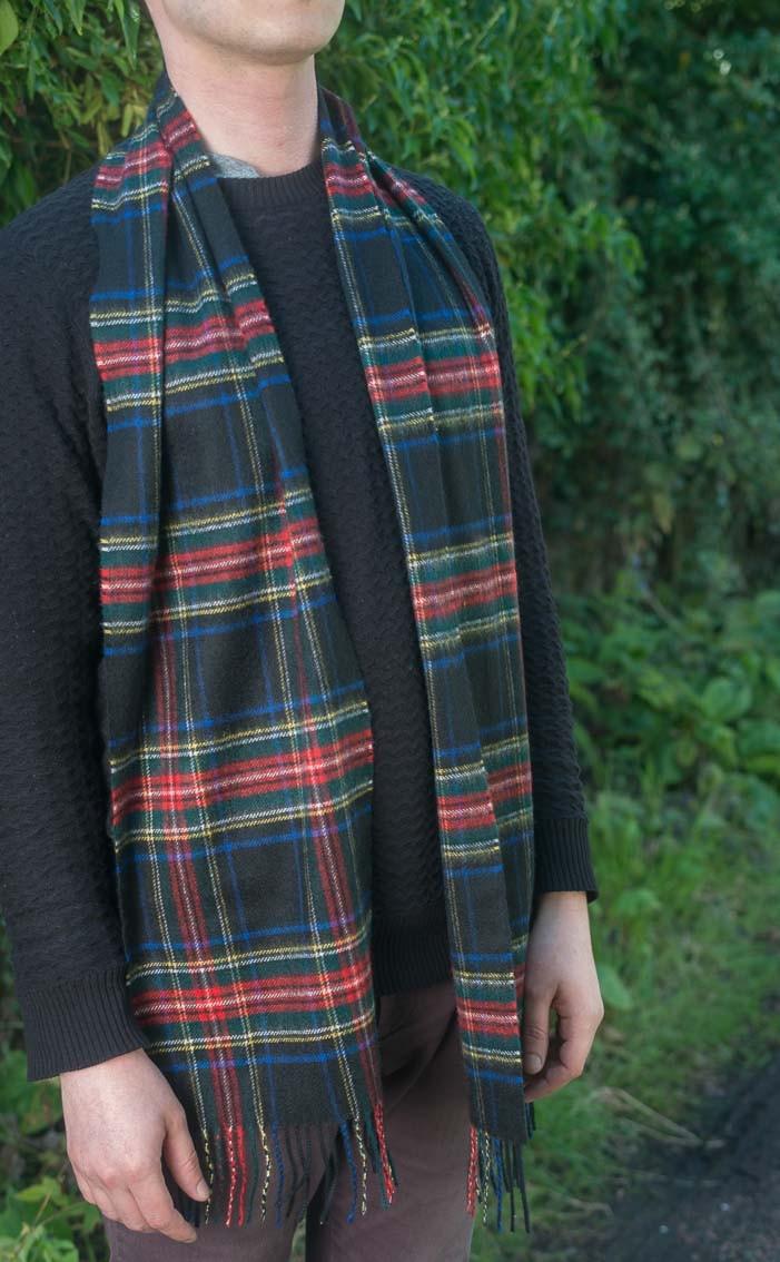 Clan Large Classic Scottish Cashmere Tartan Scarf