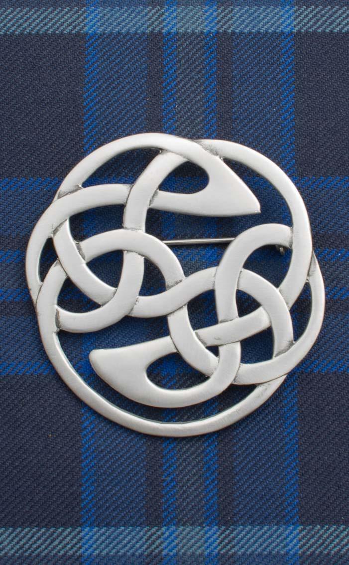 Clan Lindisfarne Plaid Brooch