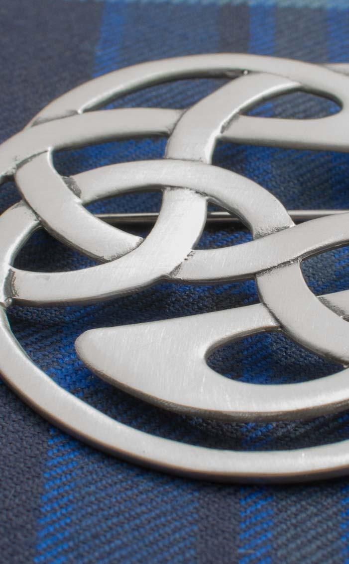 Clan Lindisfarne Plaid Brooch