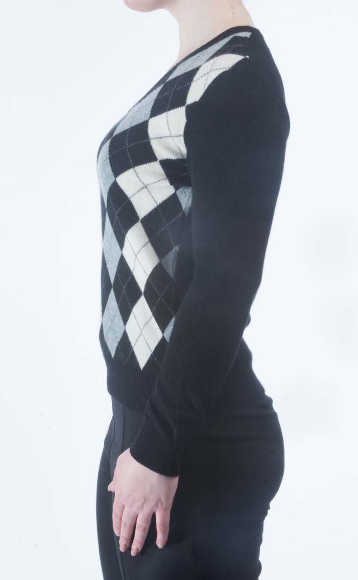 Clan Luxury Cashmere 'Golf Style' V‑Neck Sweater