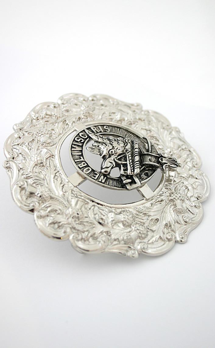 clan Luxury Clan Crest Plaid Brooch