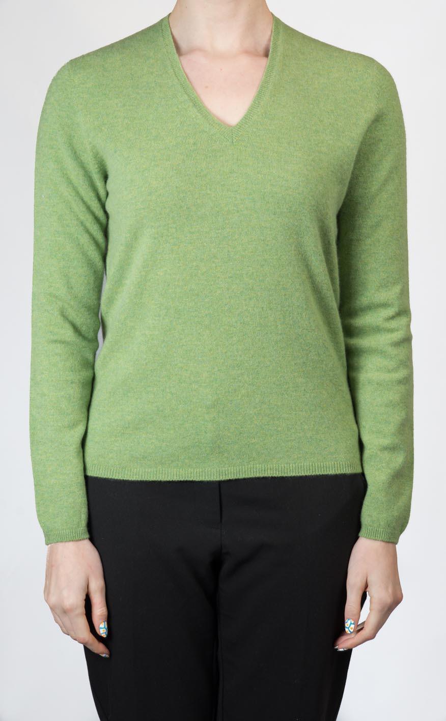 Clan Luxury Scottish Cashmere Sweater V‑Neck