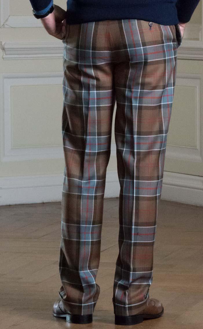Clan Luxury Tartan Trousers Turned Up